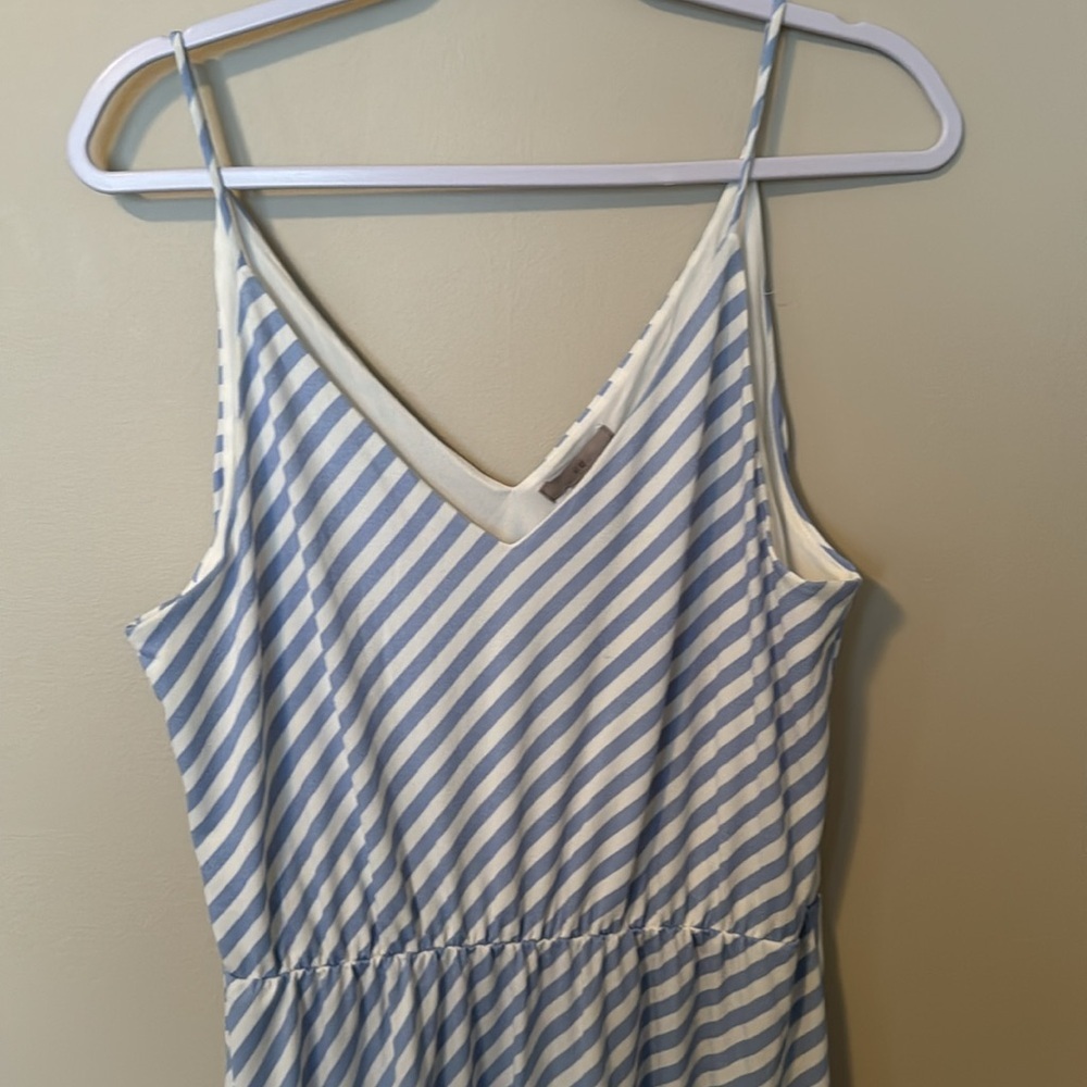H&M l Blue and White Striped Dress - Picture 2 of 4